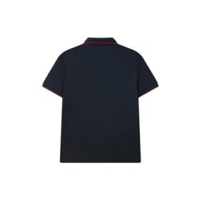 Polo de pantalones cortos con logotipo en bloques de color rojo y azul
