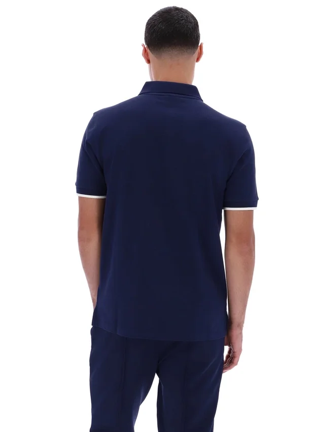 Polo Pablo de Fila en azul marino con tres botones y ribete