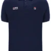 Polo Pablo de Fila en azul marino con tres botones y ribete