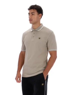 Polo Soren 2 en color caqui vintage con ribetes