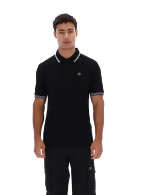 Polo Soren 2 negro con ribetes