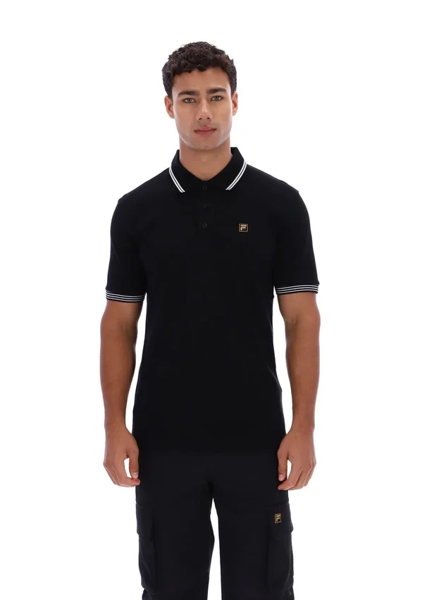 Polo Soren 2 negro con ribetes