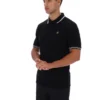 Polo Soren 2 negro con ribetes