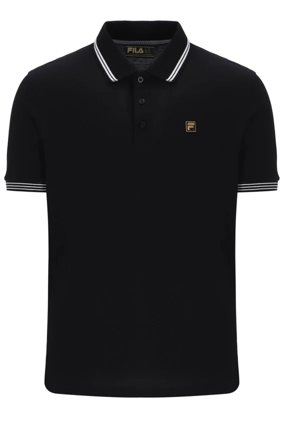 Polo Soren 2 negro con ribetes