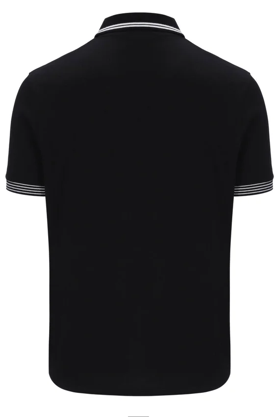 Polo Soren 2 negro con ribetes