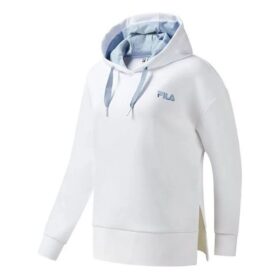Sudadera con capucha asimétrica y bajo escalonado de Athletics «Blanco Azul»