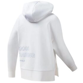 Sudadera con capucha asimétrica y bajo escalonado de Athletics «Blanco Azul»