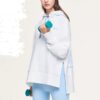 Sudadera con capucha asimétrica y bajo escalonado de Athletics «Blanco Azul»