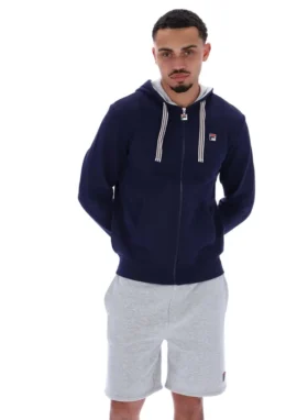 Sudadera con capucha y cremallera Tenconi de Fila en azul marino