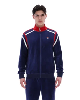 Sudadera con paneles en contraste Fila Gabriele azul marino
