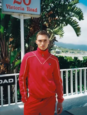 Sudadera con ribetes Noble Archive de Fila en rojo