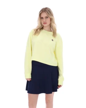 Sudadera de cuello redondo ancho Sestri en amarillo cera