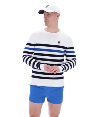 Sudadera de punto de ganchillo Rakulan a rayas