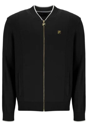 Sudadera deportiva Ferguson de punto abierto con paneles de punto calado en negro