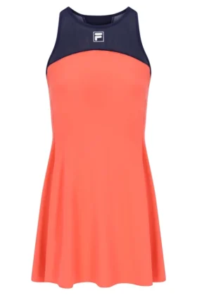 Vestido de jersey para mujer en naranja neón con pantalones cortos interiores