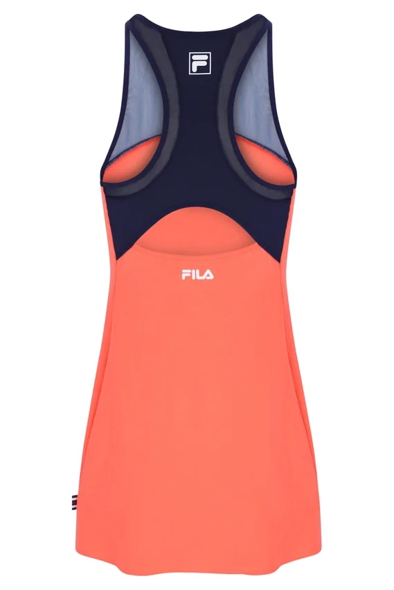 Vestido de jersey para mujer en naranja neón con pantalones cortos interiores