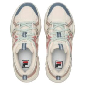 Zapatillas bajas modernas Sofia 1S Fishbone «Blanco, rosa y azul»
