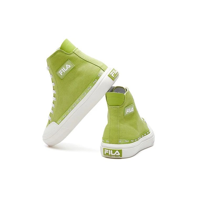Zapatillas de lona de caña media Strada Verde/Blanco