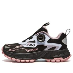 Zapatillas de running BOA «Negro, blanco y rosa»