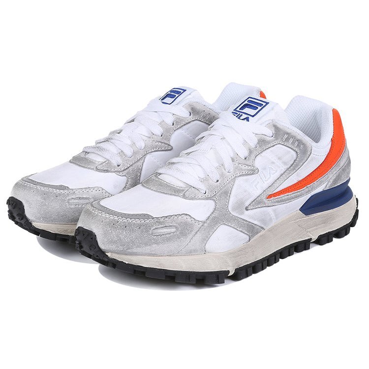 Zapatillas de running de caña baja Zagato Washing, gris/naranja/azul