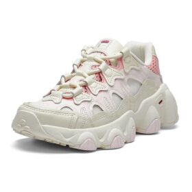 Zapatillas de running retro Jagger, blancas/rosa