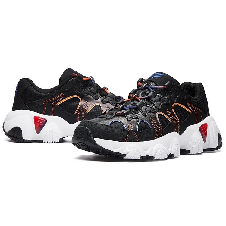Zapatillas de running retro Jagger Negro/Naranja