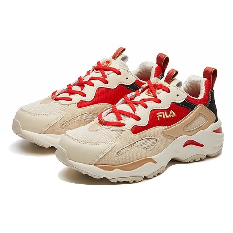 Zapatillas de running Tracer, color beige/rojo
