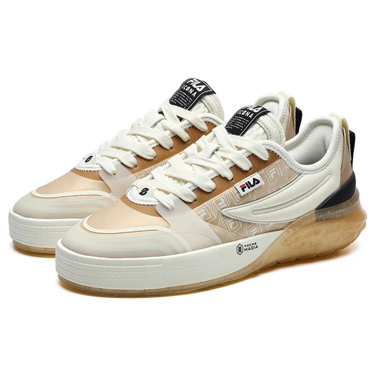 Zapatillas de skate retro casuales Mixa, amarillo crema