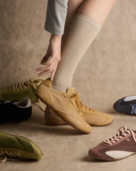 Zapatillas Ritmo de ante amarillo para mujer