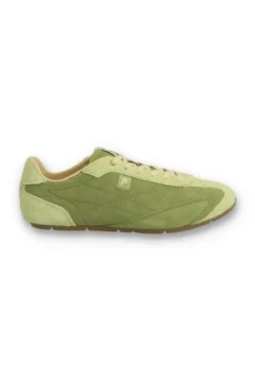 Zapatillas Ritmo de ante verde para mujer