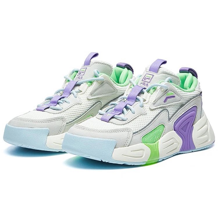 Zapatillas Swarm de caña baja con diseño en espiral, moradas/blancas/grises